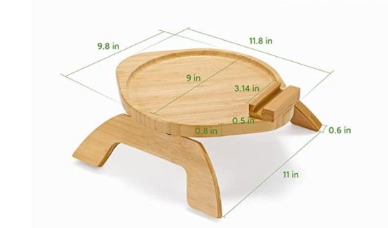 Table ronde en bois pour canapé 2