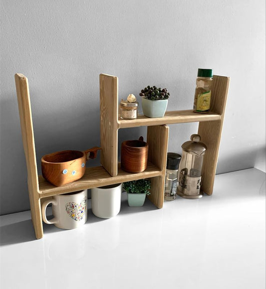 Organisateur en bois pour bureau et salon, facile à installer et à nettoyer