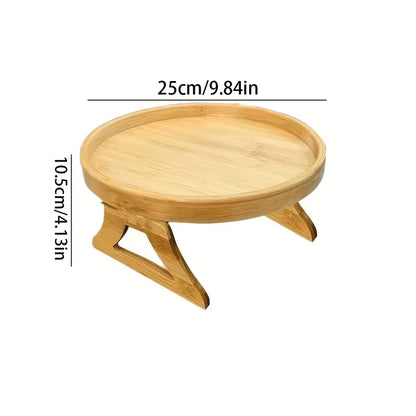 Table ronde en bois pour canapé
