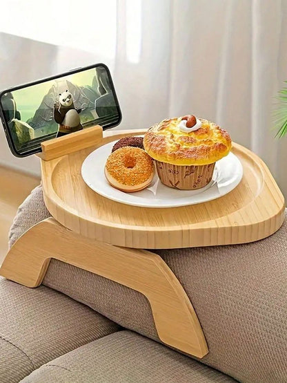 Table ronde en bois pour canapé 2