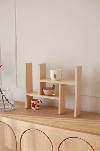 Organisateur en bois pour bureau et salon, facile à installer et à nettoyer
