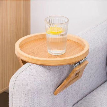 Table ronde en bois pour canapé