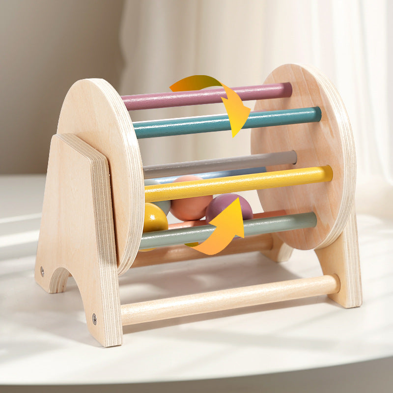 STYLWOOD Éducation de la petite enfance Bureau Tambour Roulant Bébé Logique Pensée Coordination Oeil-Main Jouet d'Entraînement
