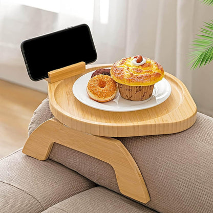Table ronde en bois pour canapé 2