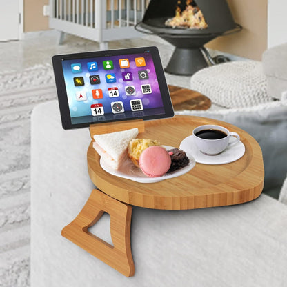 Table ronde en bois pour canapé 2