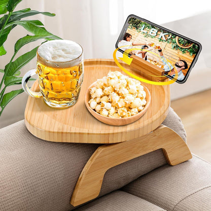 Table ronde en bois pour canapé 2