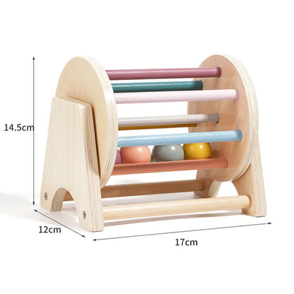 STYLWOOD Éducation de la petite enfance Bureau Tambour Roulant Bébé Logique Pensée Coordination Oeil-Main Jouet d'Entraînement